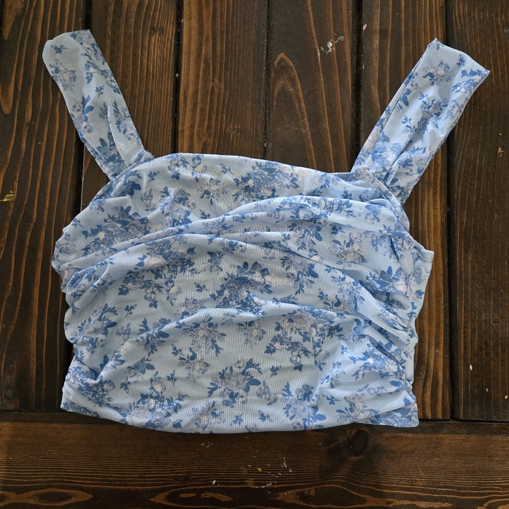 Blue Flower Top